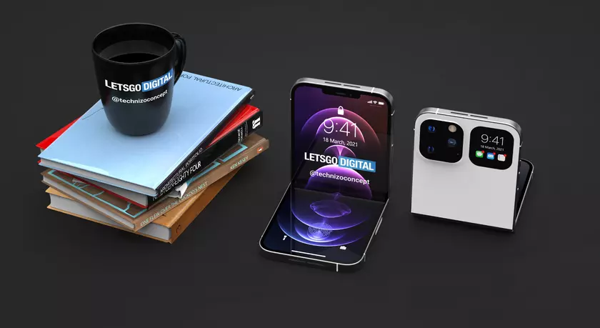 Раскладушка Apple появилась на концепт-рендерах и видео: два дисплея, подэкранный сканер, тройная камера и четыре расцветки