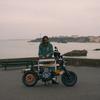 Miniature BMW CE 02 with DJ console