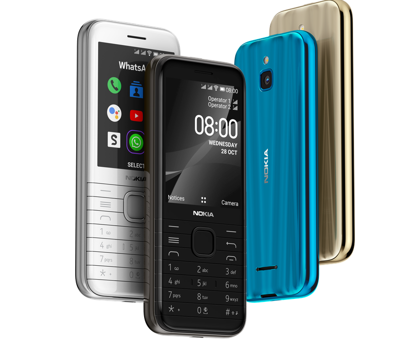 Nokia 8000 4G: прочный кнопочный телефон с 4G и 2,8" экраном за €79 (2600 гривен)