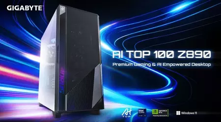 GIGABYTE презентує ПК AI TOP 100 Z890 з процесором Intel Ultra 9 і графікою RTX 5090 для максимальних навантажень