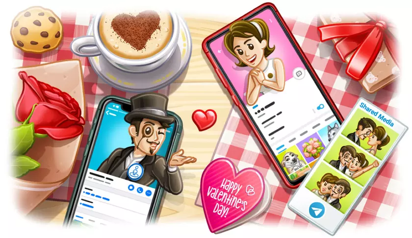 Telegram 5.15: обновлённый профиль, функция People Nearby 2.0 и новые анимированные эмодзи ко Дню святого Валентина