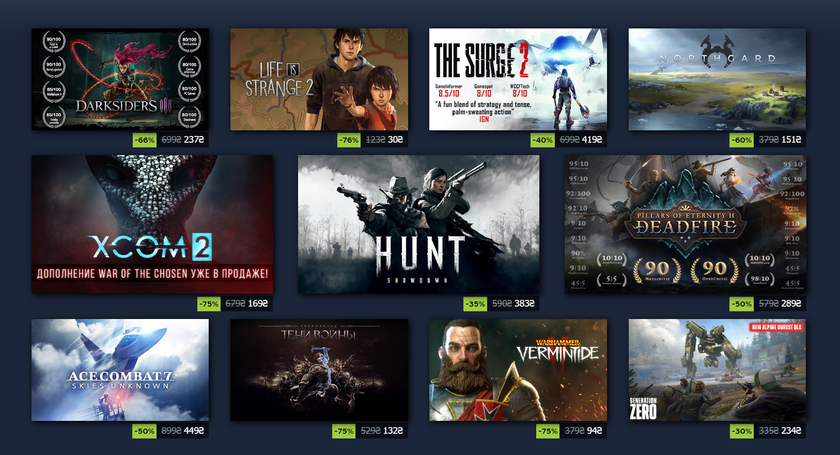  В Steam стартовала крупная «Зимняя распродажа»: отличные ПК-игры со скидками до 90%