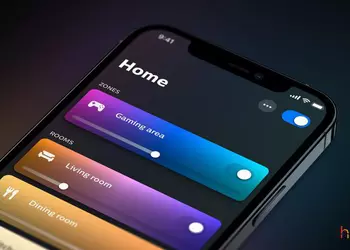 Приложение Philips Hue в "Рассеянном режиме" позволяет выбирать количество цветов для градиентного освещения