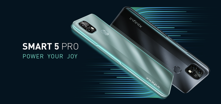 Infinix Smart 5 Pro: бюджетный смартфон с батареей на 6000 мАч и Android 11 Go Edition на борту