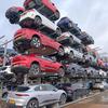 Несколько Jaguar I-Pace на свалке
