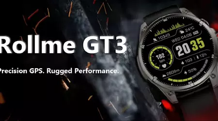Представлено доступний смарт-годинник Rollme GT 3 з величезною автономністю, розширеною GPS-навігацією і сотнею спортивних режимів