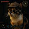 A cat with a monocle