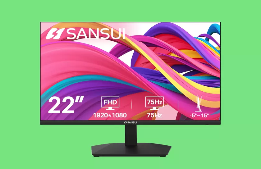На Amazon продают монитор Sansui с диагональю 22 дюймов, разрешением 1080p и поддержкой 75 Гц за $75.98