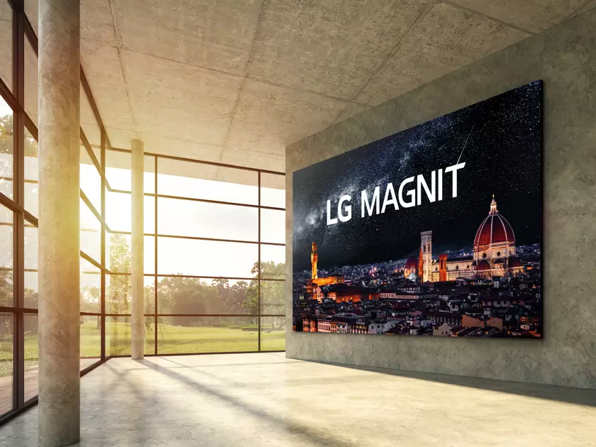 LG представила огромный 163-дюймовый дисплей LG Magnit с MicroLED и 4K