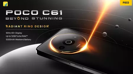 POCO C61: 90Hz display, MediaTek Helio G36 chip and dual camera priced from $89