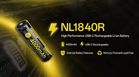 Nitecore NL1840R: Акумулятор на 4000 мА·г, який не потребує зарядного пристрою