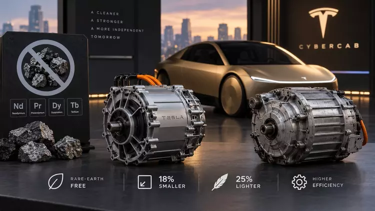Tesla's Cybercab motor ditches rare-earth metals ...