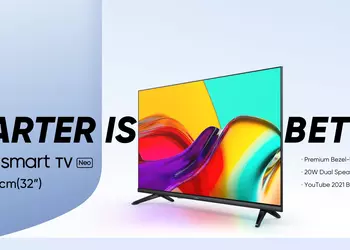 Realme Smart TV Neo: 32-inch TV with a thin frame, 20-watt speakers, Android TV on board and a price tag of $205