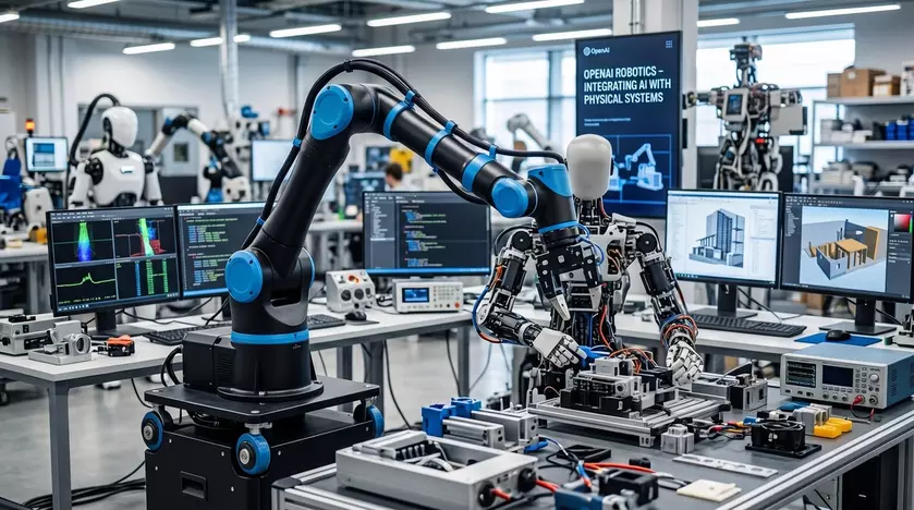 Концепт робота OpenAI в промышленной среде