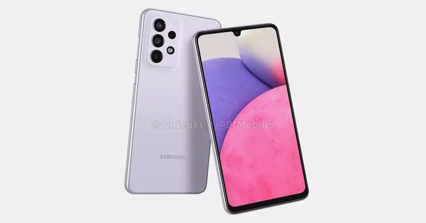 Samsung Galaxy A33 5G показали на рендерах: 6.4" дисплей, квадрокамера и отсутствие 3.5 мм разъема