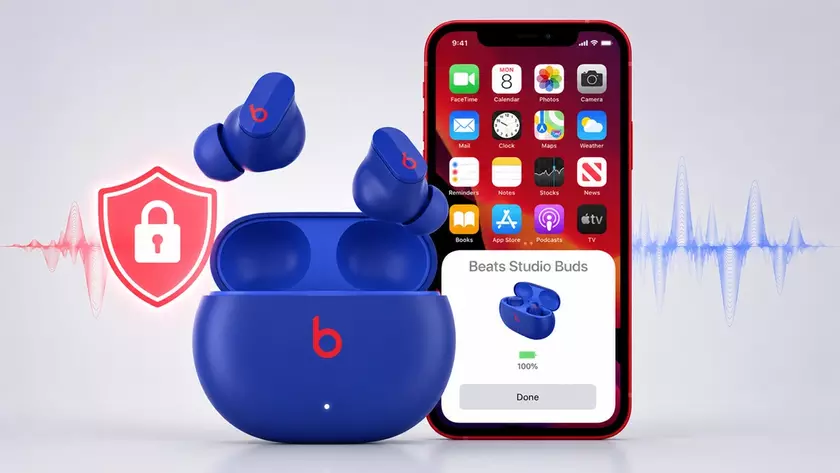 Беспроводные наушники Beats Studio Buds на поверхности