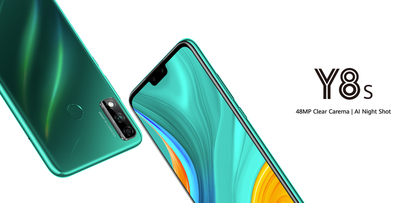 Huawei Y8s: FHD+ дисплей с «монобровью», двойная фронтальная камера, чип Kirin 710 и батарея на 4000 мАч