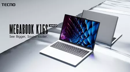 Tecno представляє доступний ноутбук MegaBook K16S з процесором Ryzen 5