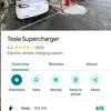 Map preview with Tesla Supercharger data