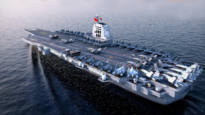 Китай в 2025 году примет на вооружение самый современный авианосец Fujian с электромагнитными катапультами для истребителей пятого поколения J-35