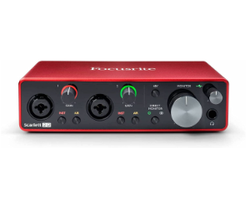 Focusrite Scarlett 2i2  Audio Interface for Podcasting