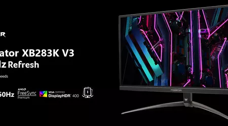 Acer Predator XB283K V3: 150Hz 4K gaming monitor for $499