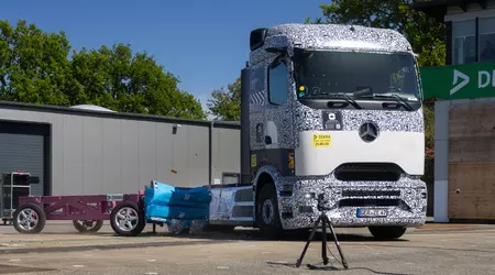 Акумуляторна батарея Mercedes-Benz eActros 600 витримала сильний бічний удар під час краш-тесту