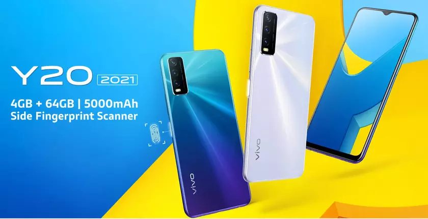 Vivo Y20 (2021): процессор MediaTek Helio P35, тройная камера и батарейка на 5000 мАч за $148