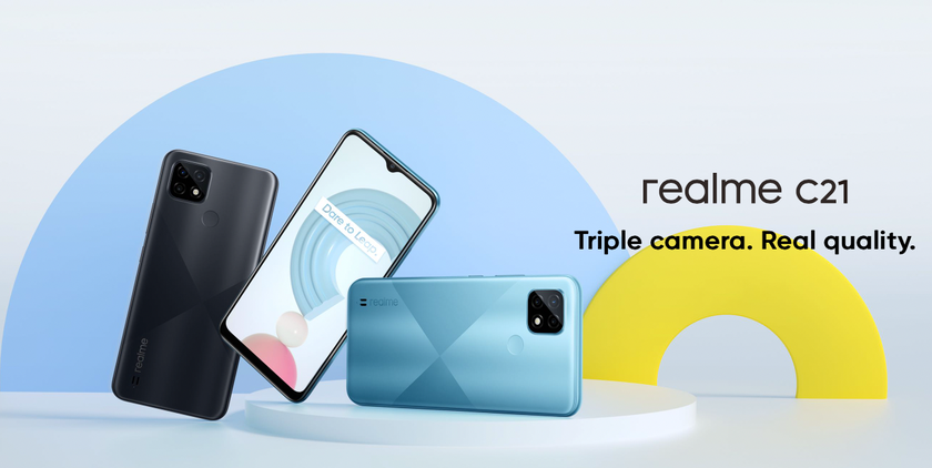 Realme C21: бюджетник с чипом MediaTek Helio G35, тройной камерой, батареей на 5000 мАч и реверсивной зарядкой за $129