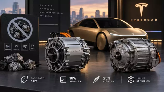 Tesla's Cybercab motor ditches rare-earth metals ...