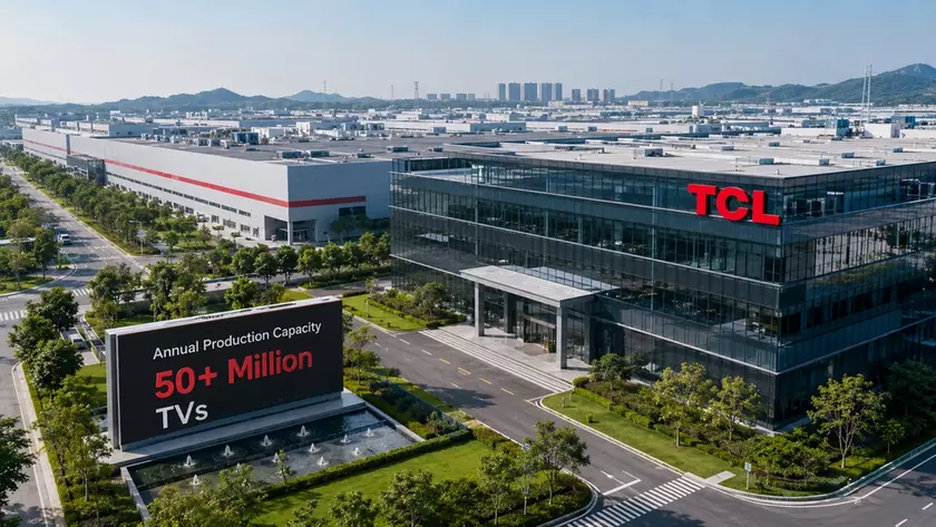 Производственная линия телевизоров TCL в Китае