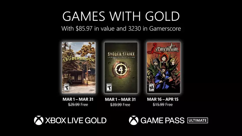 Microsoft объявила игры Xbox Live Gold в марте
