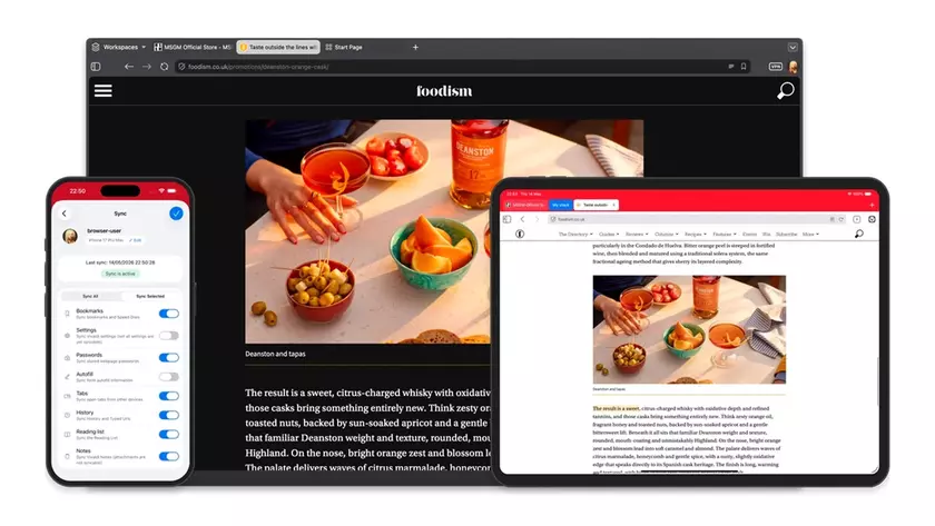 Обновленный интерфейс браузера Vivaldi 8.0