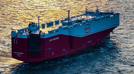 BYD's fourth car carrier set sail on its maiden voyage to Brazil