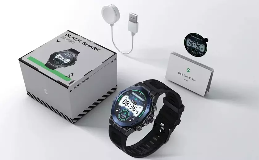 Black Shark S1 Pro – умные часы с защитой IP68, FC и поддержкой ChatGPT по цене $69