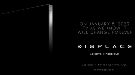 Displace TV is a 55" wireless TV that can run for a month without recharging