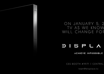 Displace TV is a 55" wireless TV that can run for a month without recharging