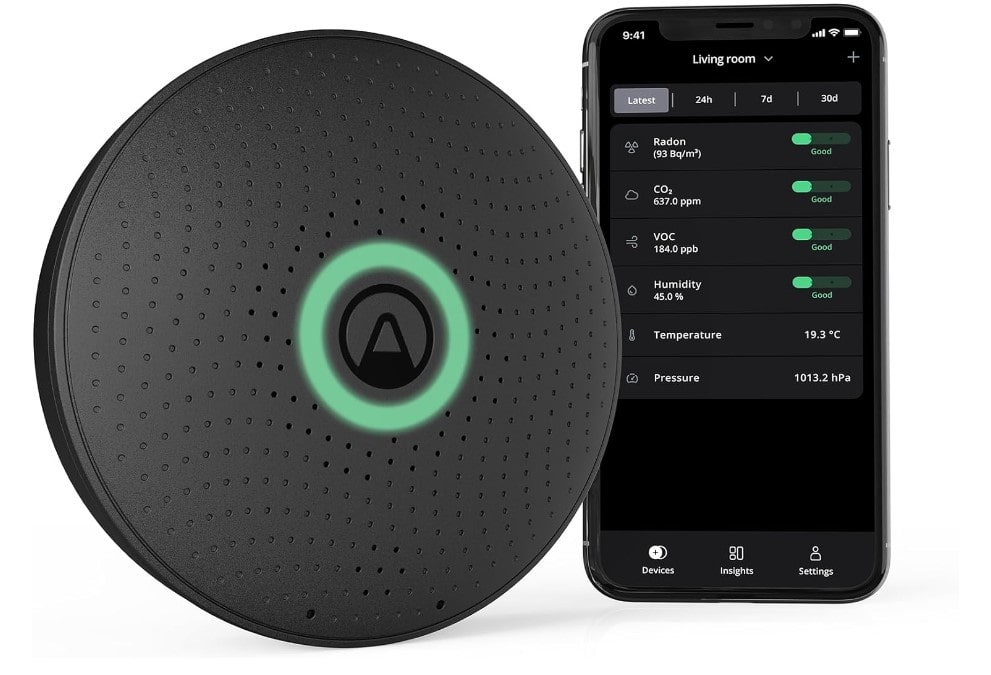 Airthings 2911 Wave Plus moniteur air intérieur allergie