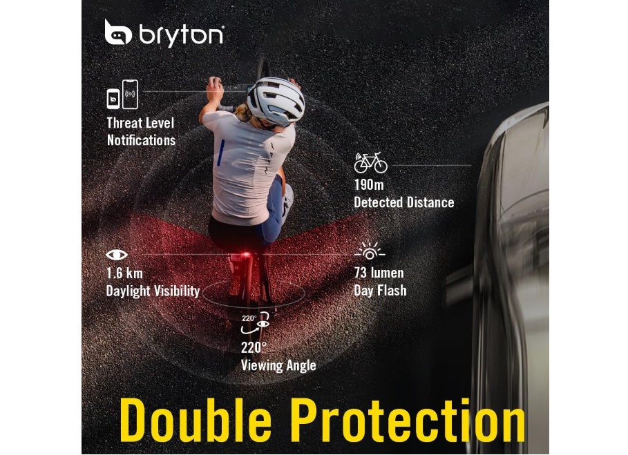 Bryton Gardia R300L smart bike tail light radar