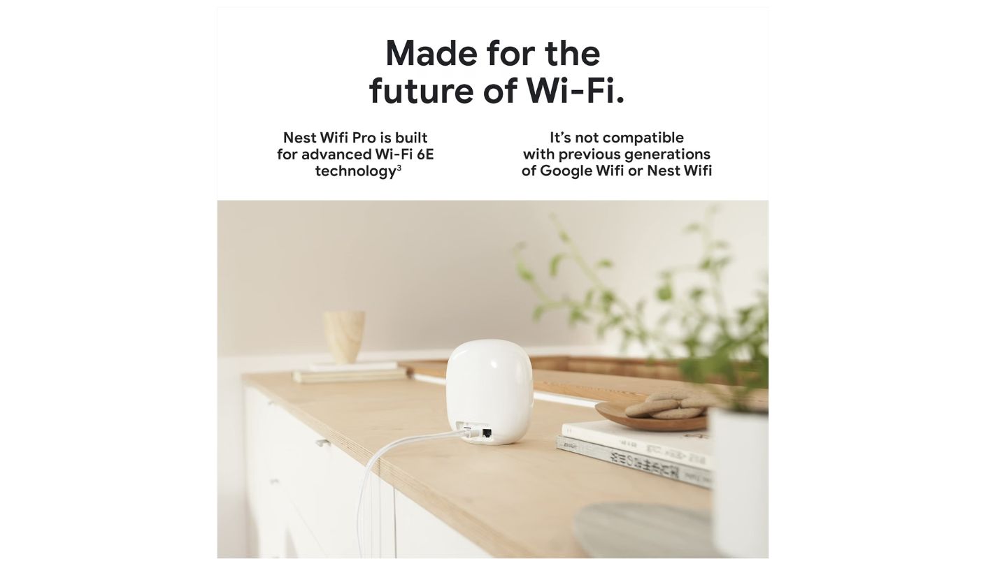Google Nest Wifi Pro mesh wifi system for big house