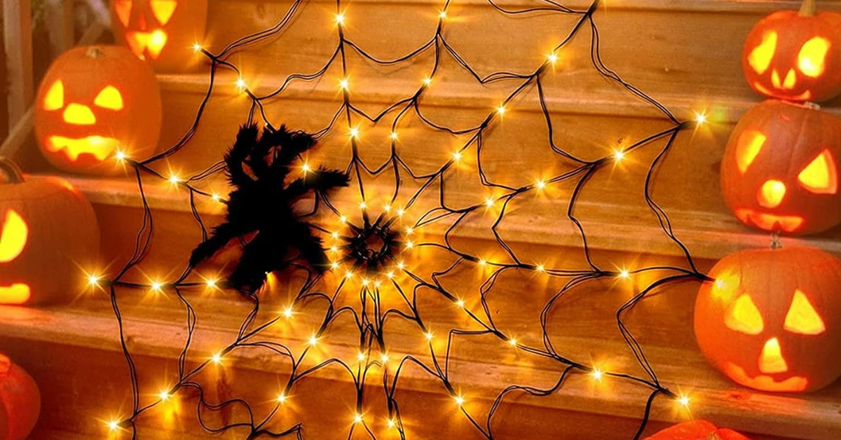 Spider halloween lights outdoor