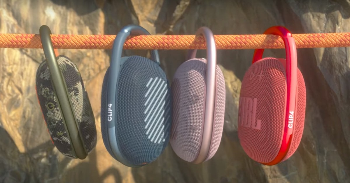 JBL Clip 4 portable speaker for golf cart