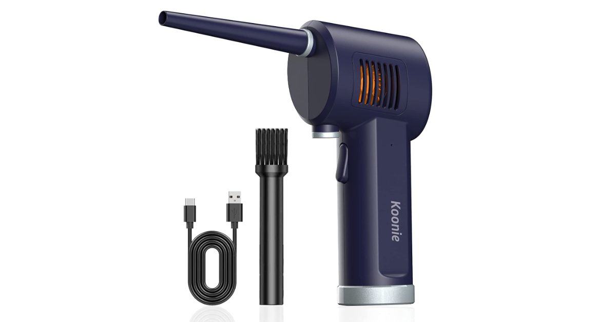 Koonie Cordless Air Duster best air compressor for cleaning pc