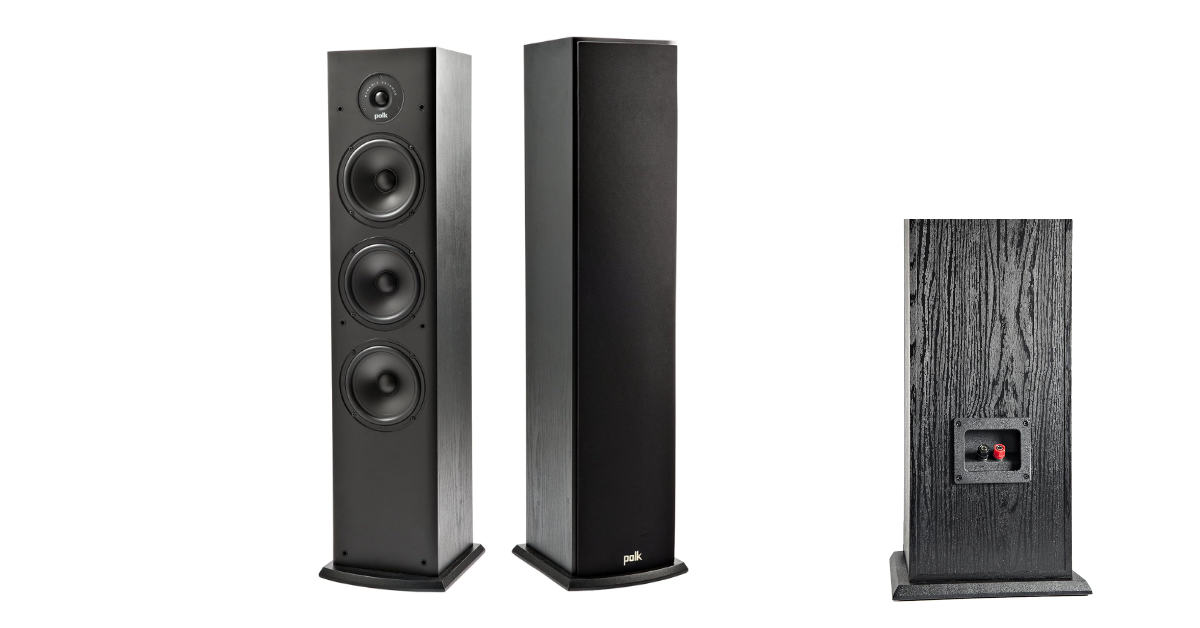 Polk Audio T50 Floor Standing Tower high sensitivity speaker (Single)