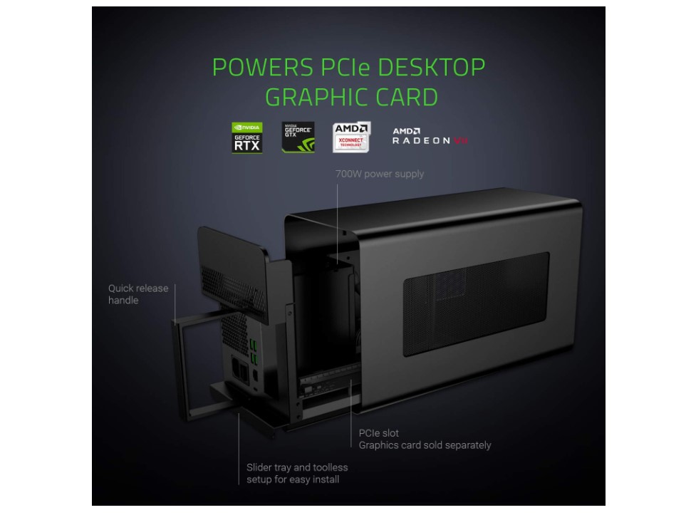 Boîtier externe pour carte graphique Razer Core X Chroma