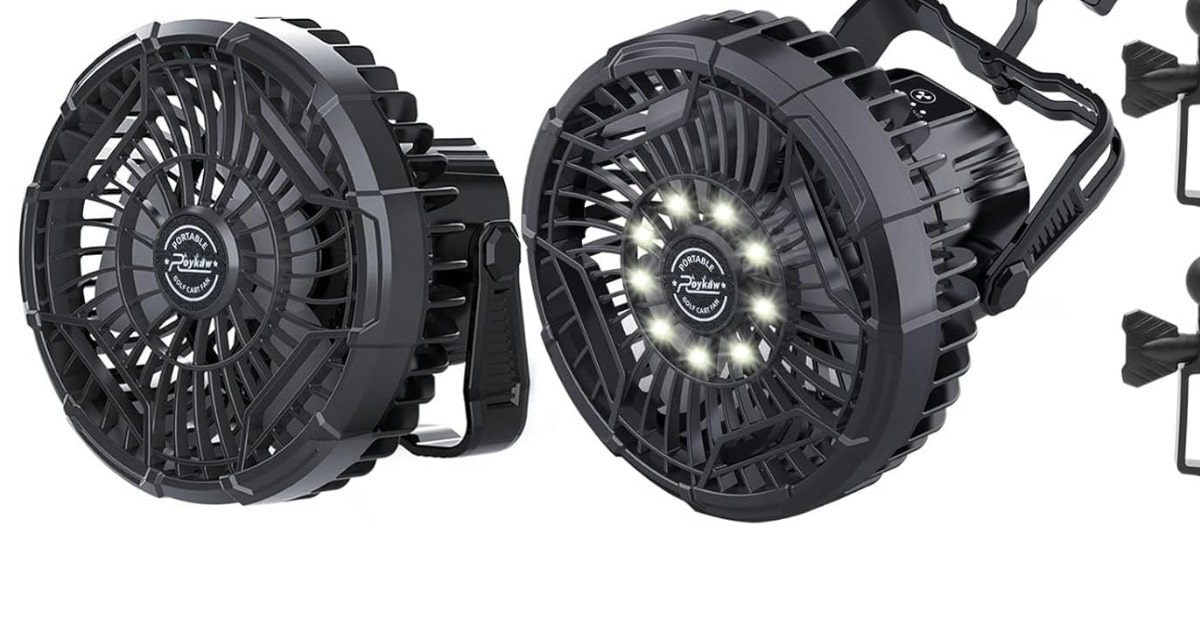 Roykaw ventilateur rechargeable pour golf cart