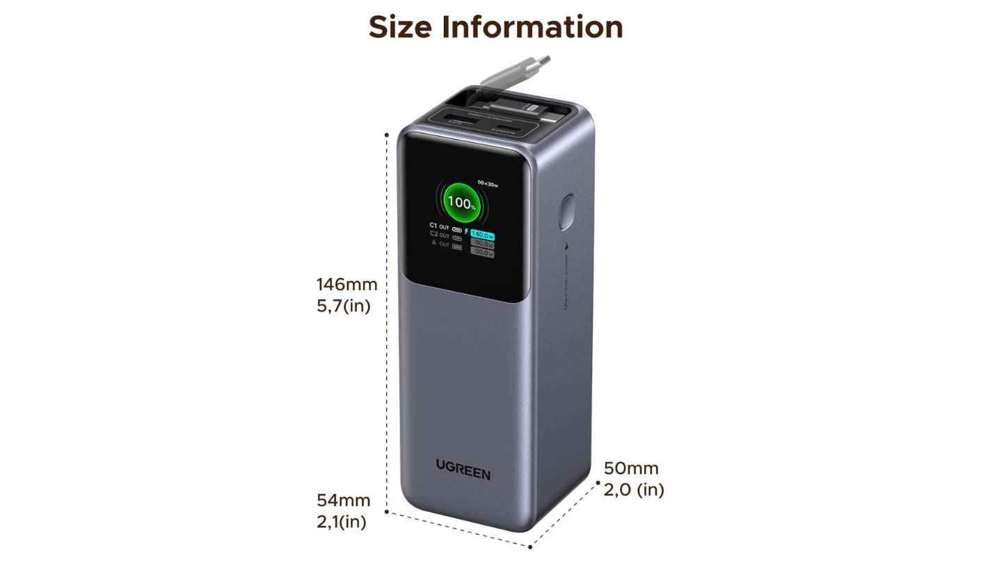 UGREEN Nexode portable charger for travel