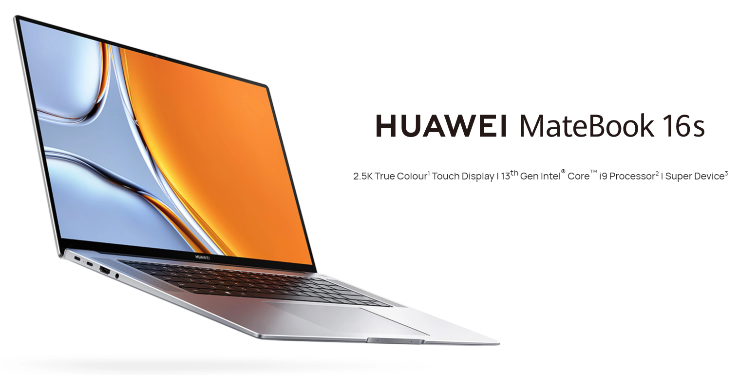 Huawei MateBook 16S - Puces Raptor Lake-H, écran 2,5K et batterie 84Wh à partir de 1799 euros