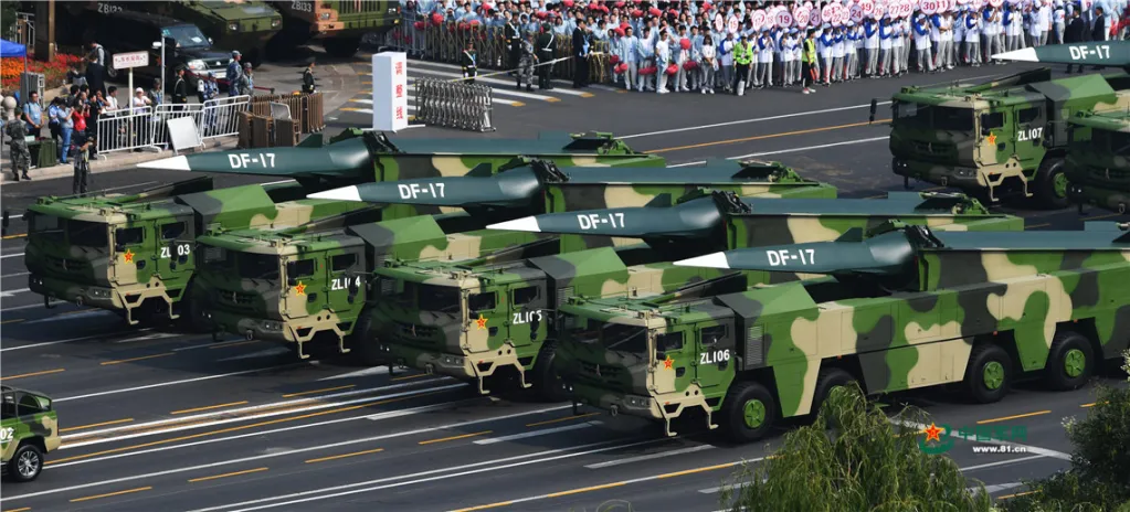China launched a DF-17 hypersonic missile 120 km from Taiwan