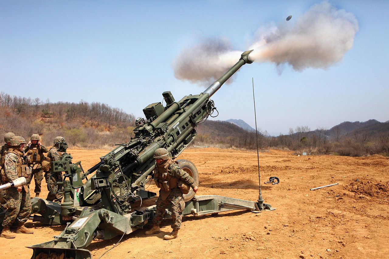 The Ukrainian Armed Forces showed a spectacular video of the destruction of a Russian ammunition depot using an M777 howitzer and a drone
